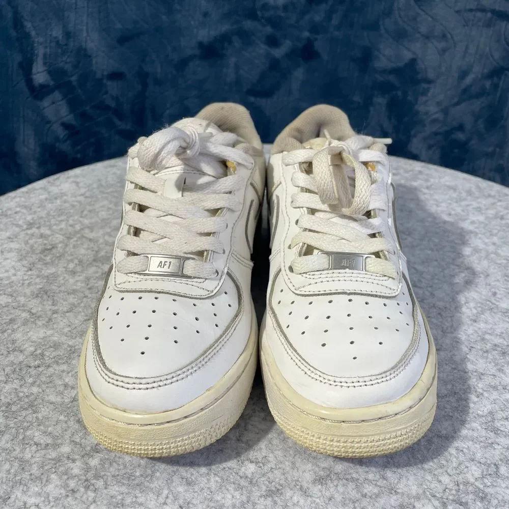 Nike Air‎ Force 1 Triple White 314192-117 Youth US Size 4.5Y Sneaker Shoes